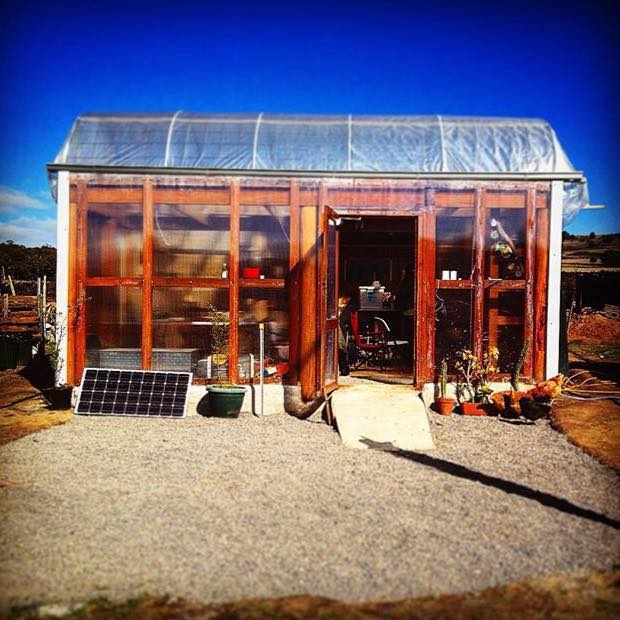 picture of abundance farm temporary kitchen and dinning area - long term it will be a greenhouse