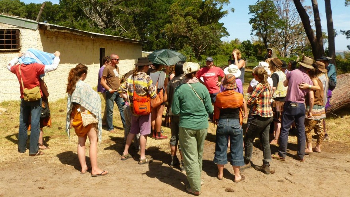 people attending the farm tour